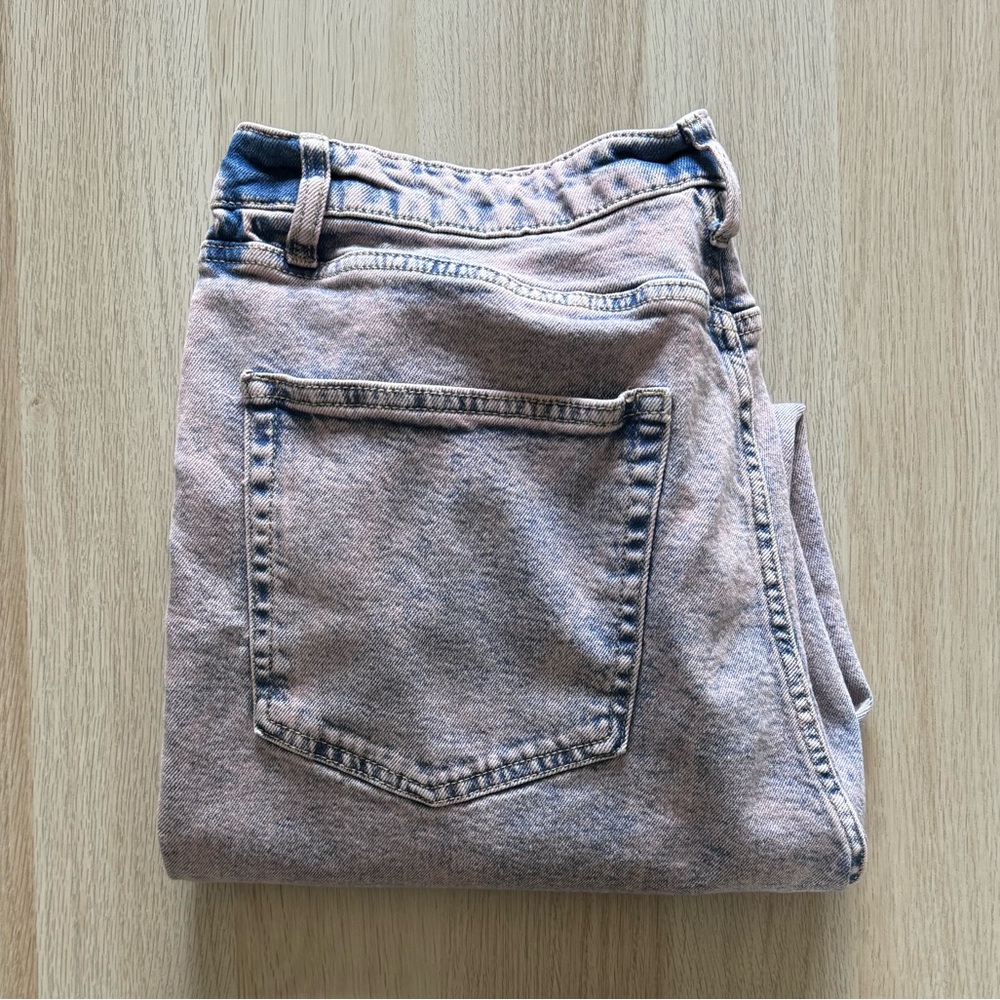 Wild Fable Wide Leg Acid Wash Pink Jeans